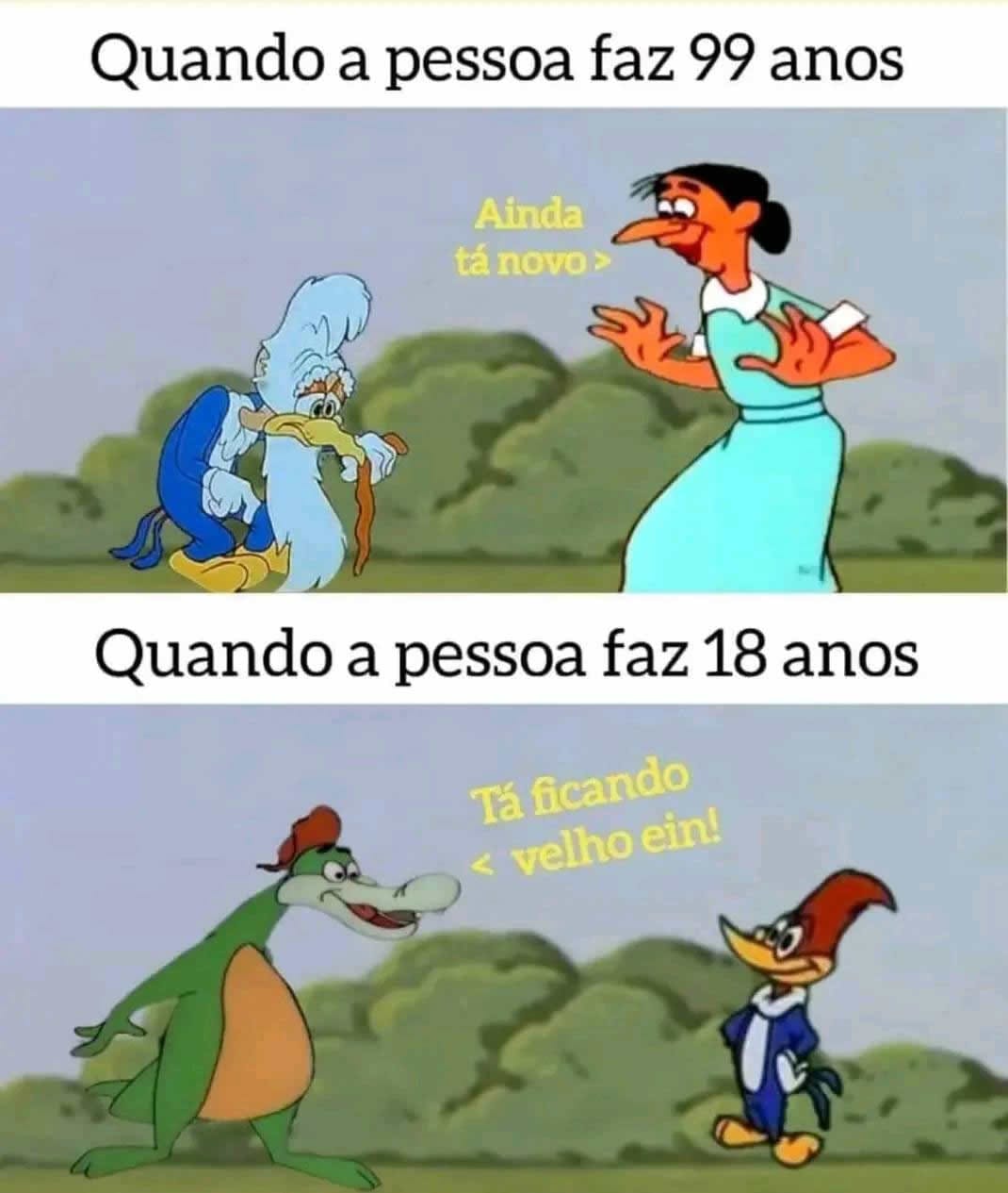 Idade no Brasil: 99 é jovem, 18 já tá caindo aos pedaços Idade no Brasil: 99 é jovem, 18 já tá caindo aos pedaços