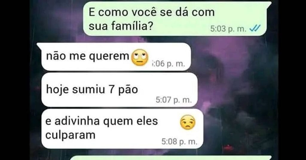 Sim, eu comi. Mas e o apoio emocional, cadê?