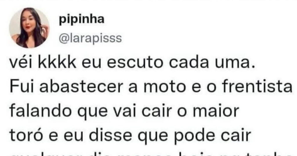 Abasteceu a moto e quase saiu com o Uber raiz do amor!