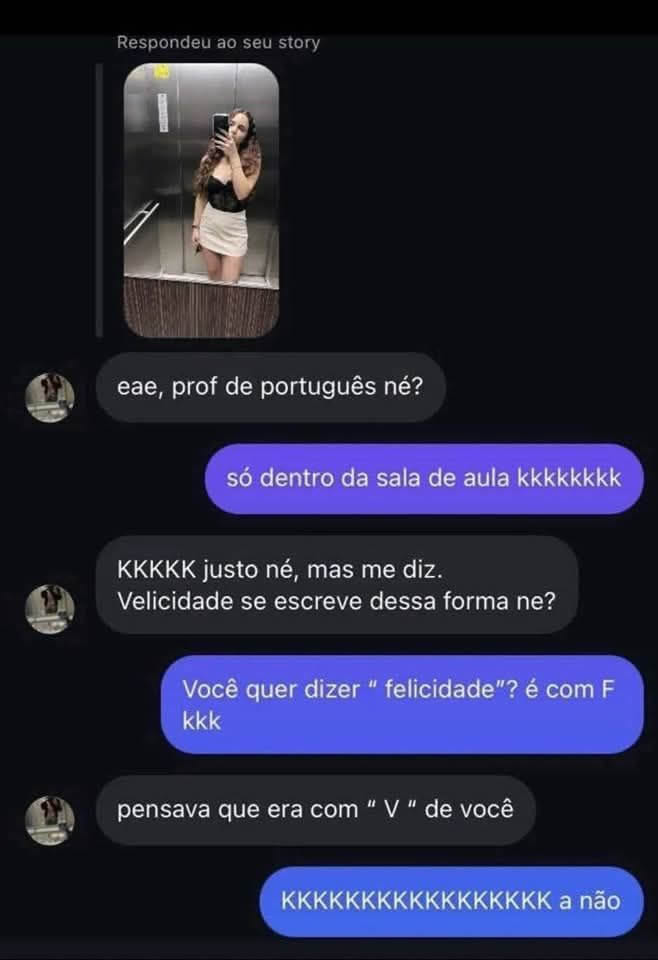 Português passa mal: a arte de seduzir com erro de digitação Português passa mal: a arte de seduzir com erro de digitação