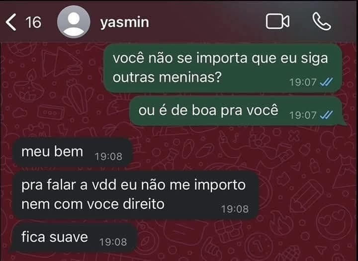Rejeição nível hard: quando até o desprezo vem com educação e gíria carioca