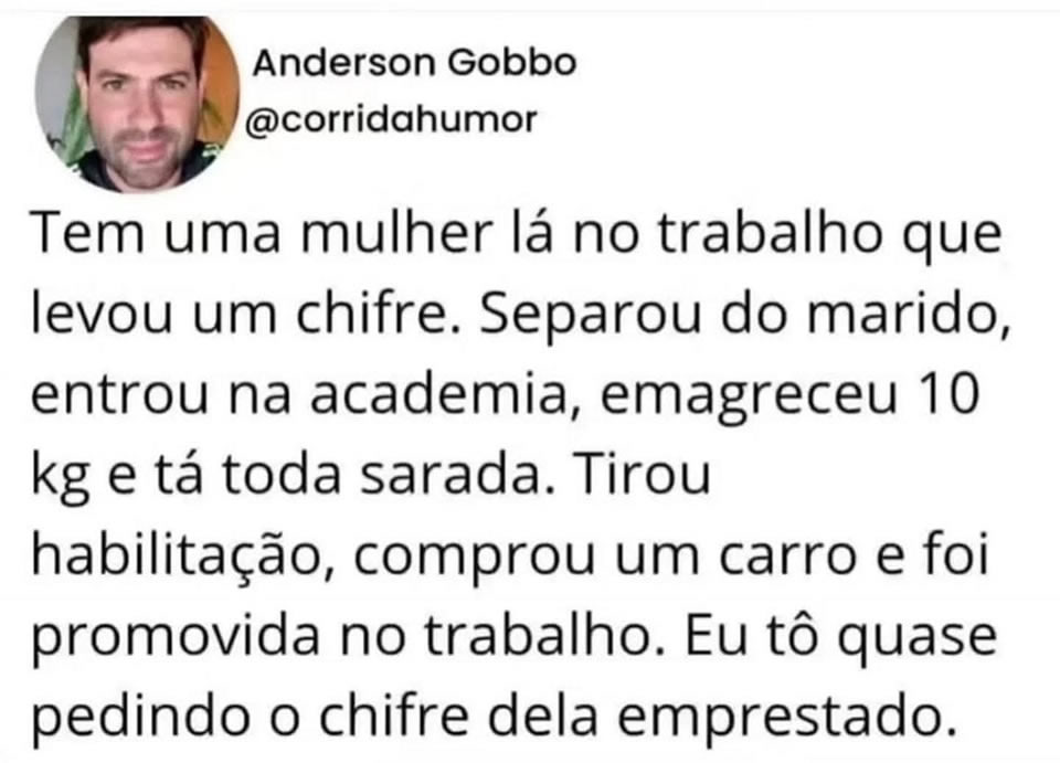 Chifre motivacional: o antes e depois que a autoajuda não mostra