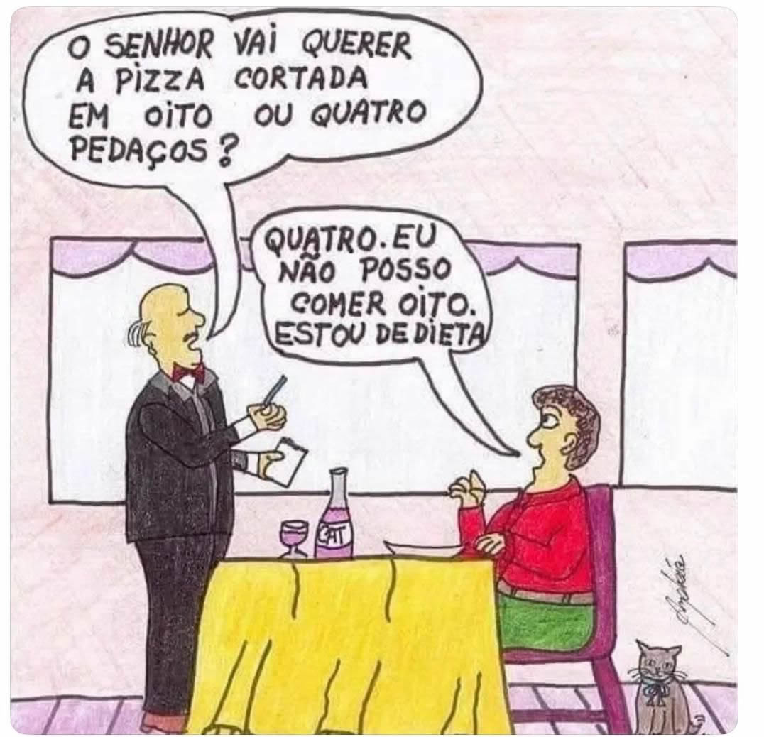 Dieta de gênio: Comer menos partes da mesma pizza! Dieta de gênio: Comer menos partes da mesma pizza!