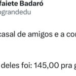 Dividi a conta em três: eles dois e minha cara de pau