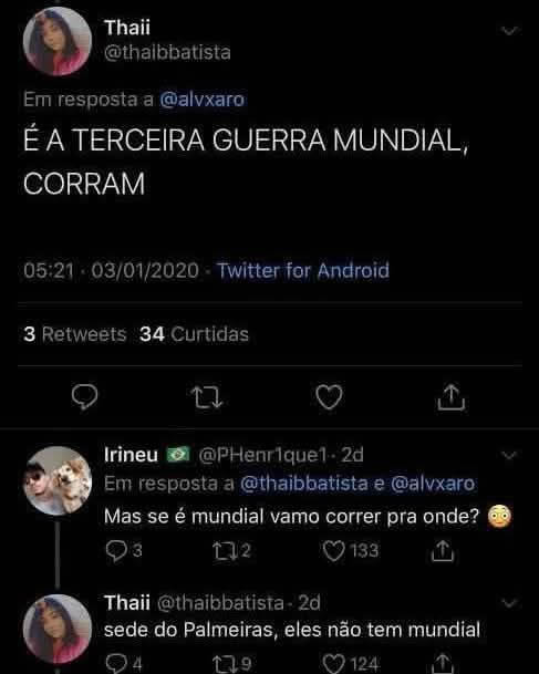 Fuja da guerra, mas só se for palmeirense