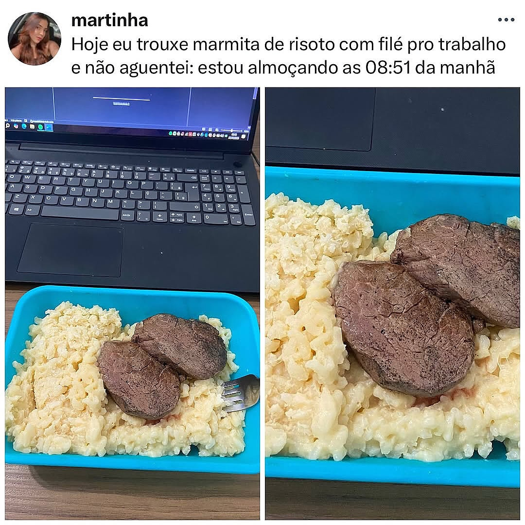 Marmita 1 x 0 Força de Vontade: o Brasil não tem café da manhã, tem almoço matinal! Marmita 1 x 0 Força de Vontade: o Brasil não tem café da manhã, tem almoço matinal!