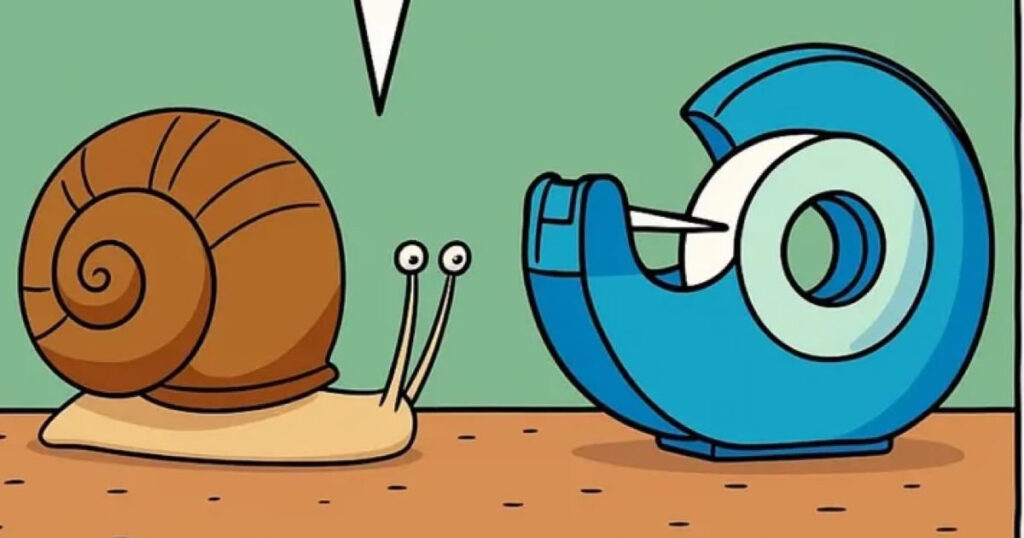 Quando até o caracol se sente ultrapassado pela estética industrial