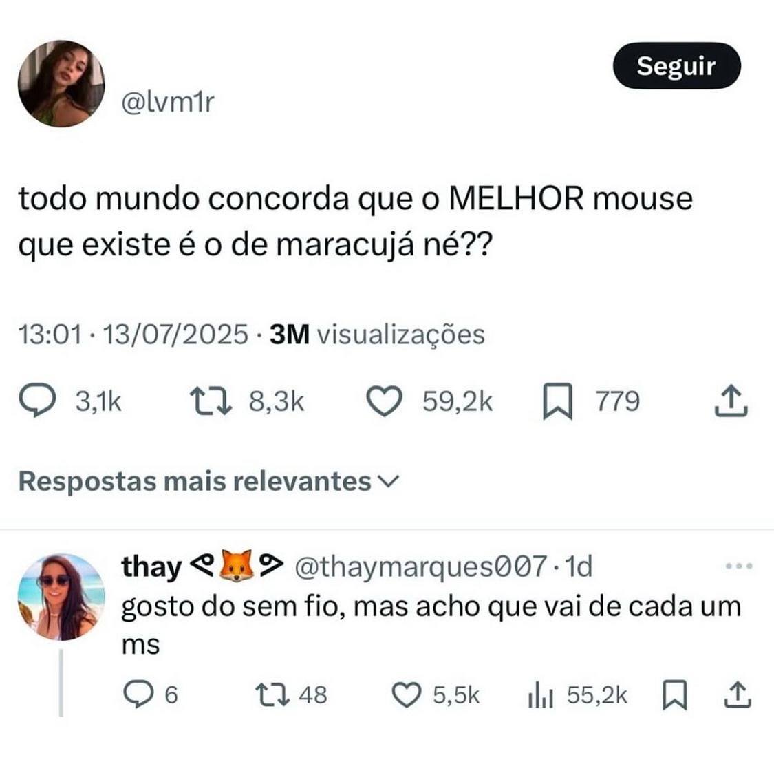 Briga de titãs: mouse gamer vs mousse de maracujá Briga de titãs: mouse gamer vs mousse de maracujá