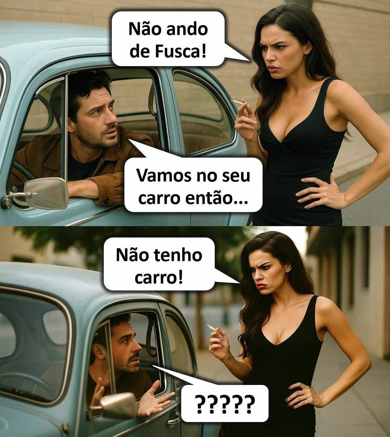 Critica o Fusca, mas anda a pé com autoestima de Ferrari