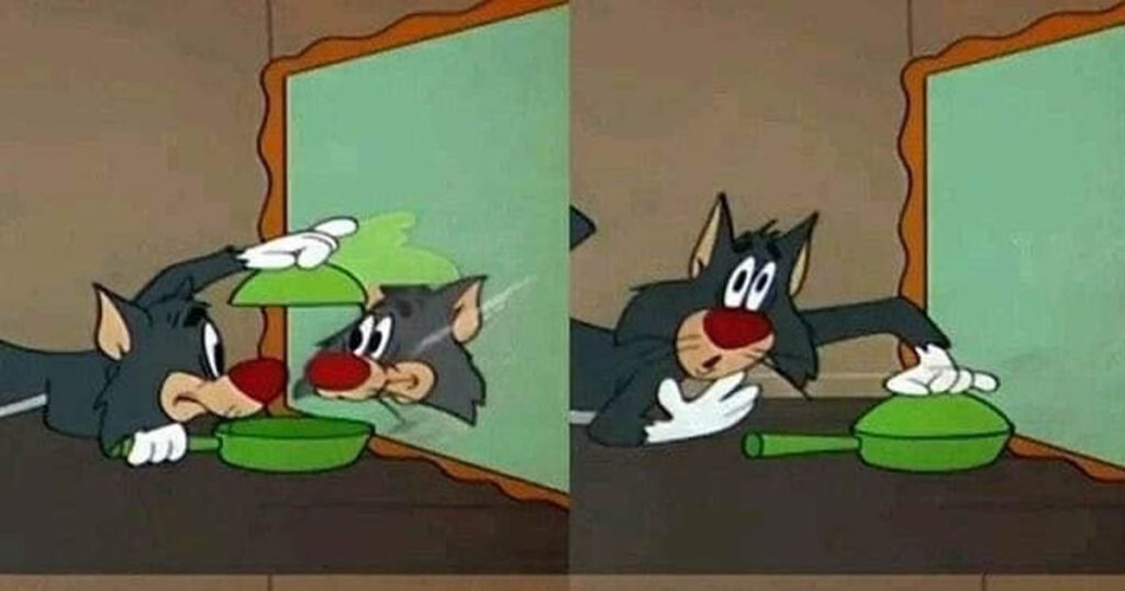 Discussão com o reflexo: quando até o espelho desiste de você