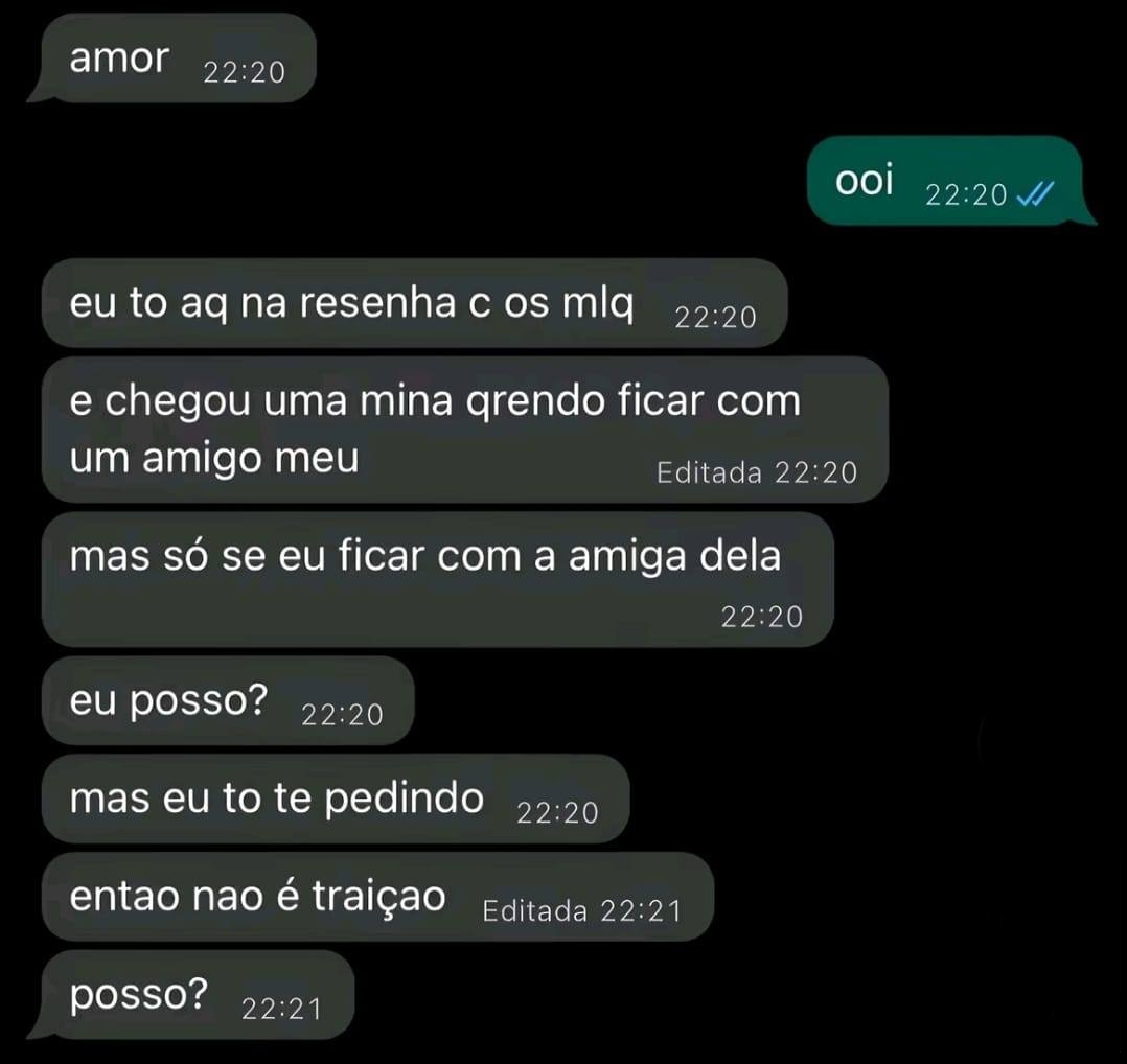 Manual do Traíra Honesto: Se pedir antes, não conta