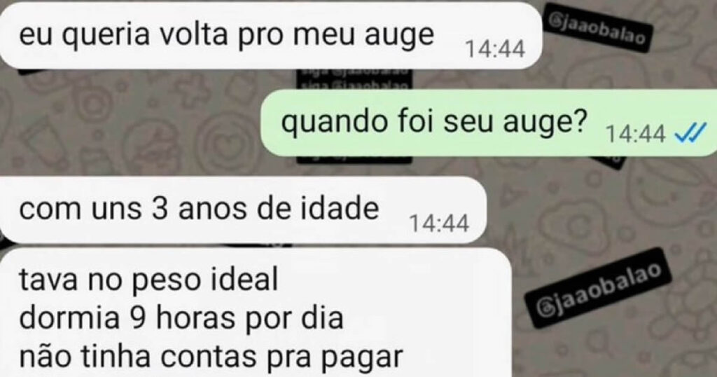 Voltar pros 3 anos é o novo sonho da geração cansada! Voltar pros 3 anos é o novo sonho da geração cansada!