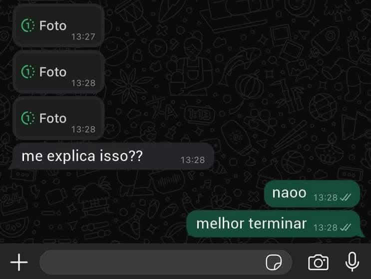Melhor terminar: O poder destrutivo de três fotos e uma mensagem