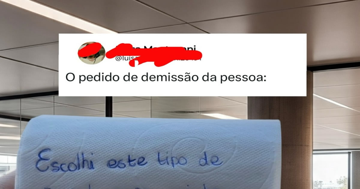 Pedido de demissão em papel higiênico: A despedida mais limpa da firma
