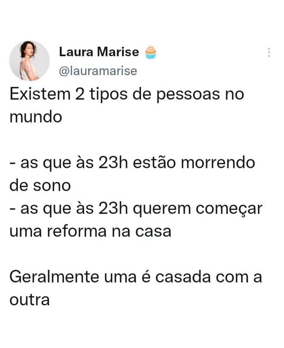 Quando você só quer dormir e o cônjuge quer fazer reforma às 23h