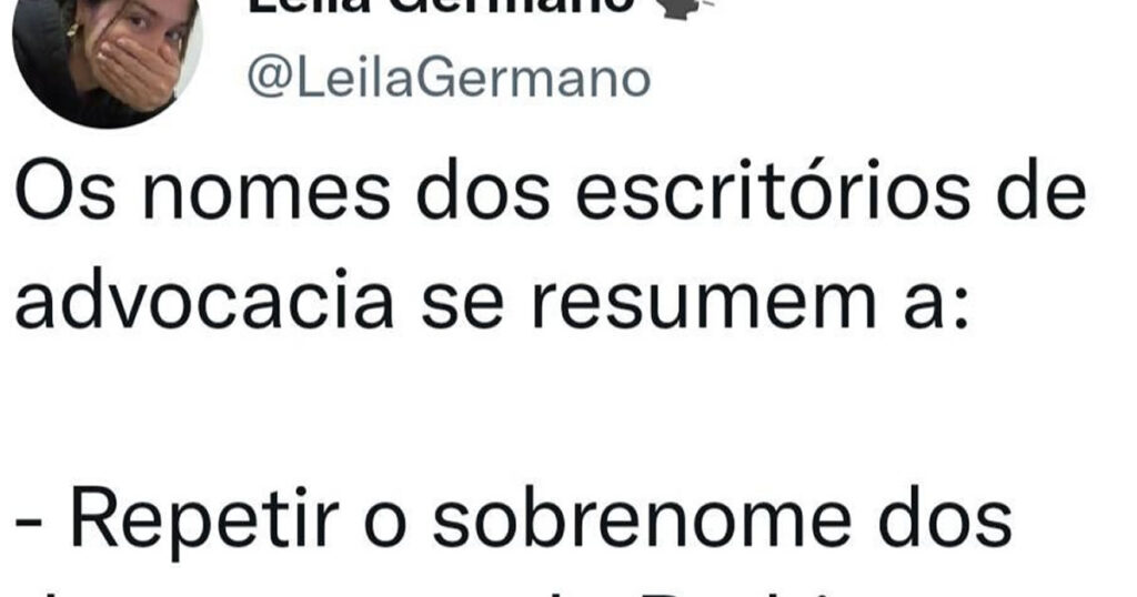 Chega de sobrenome & cia – Precisamos de advogados com nome de boteco! Chega de sobrenome & cia – Precisamos de advogados com nome de boteco!