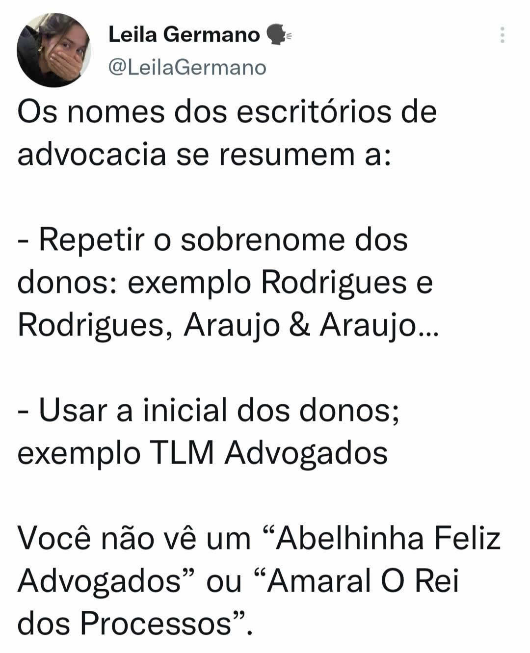 Chega de sobrenome & cia – Precisamos de advogados com nome de boteco! Chega de sobrenome & cia – Precisamos de advogados com nome de boteco!