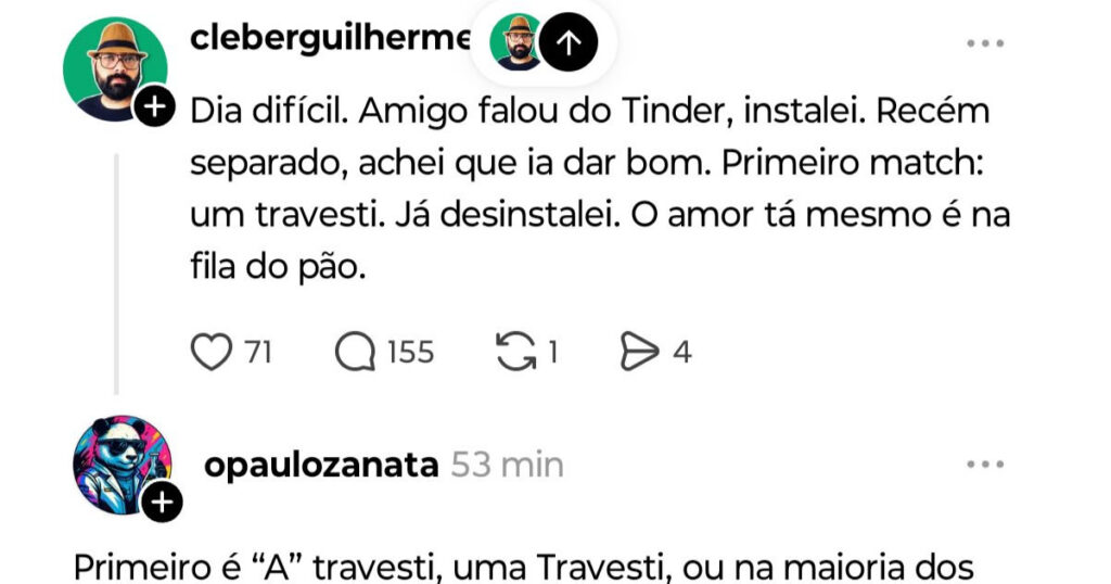 Do match ao exposed: quando o Tinder vira sala de aula online