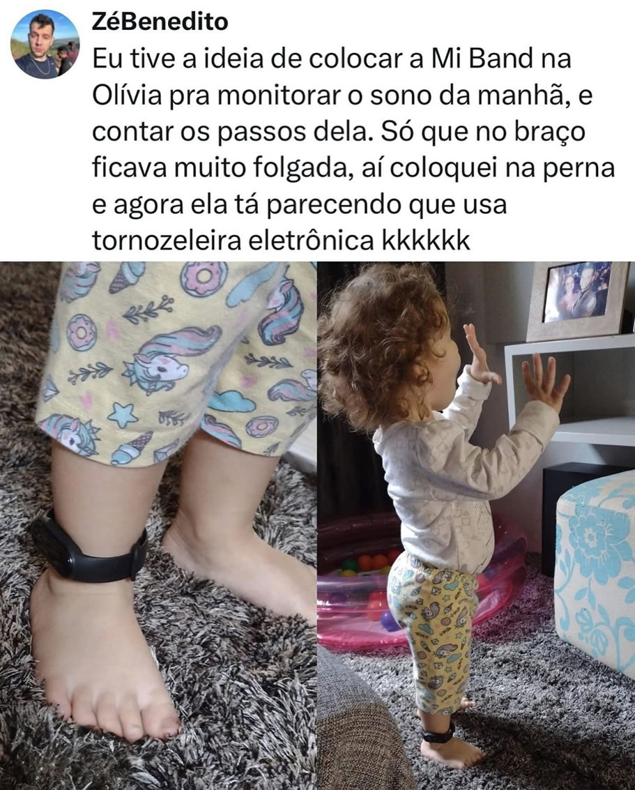 Mi nand infantil: Do monitor de passos à tornozeleira baby edition Mi nand infantil: Do monitor de passos à tornozeleira baby edition