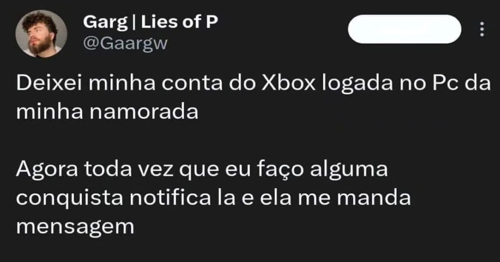 Namorada gamer: A notificação mais fofa do Xbox