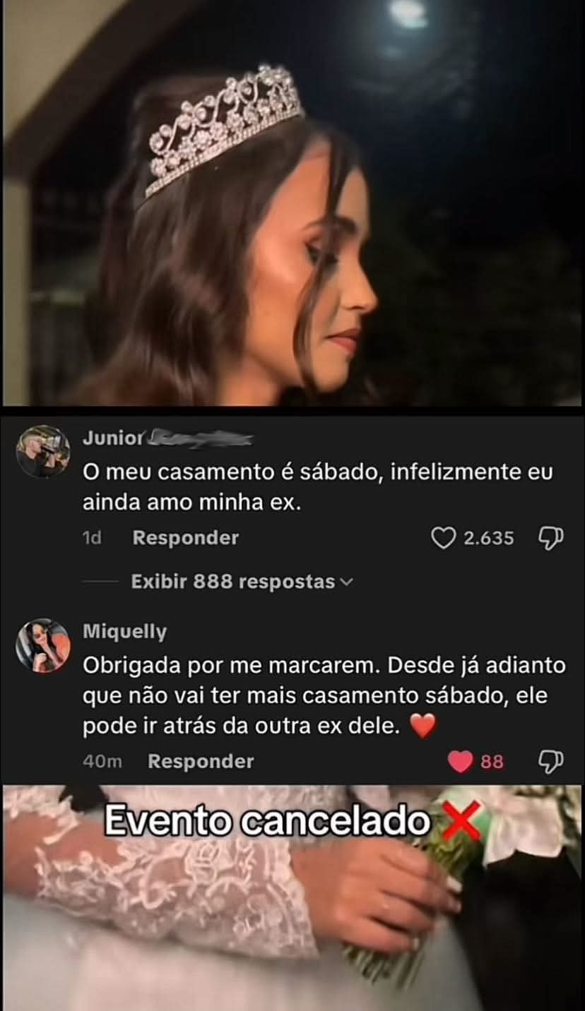 Noivo confessa amor pela ex e ganha o divórcio antes da cerimônia Noivo confessa amor pela ex e ganha o divórcio antes da cerimônia