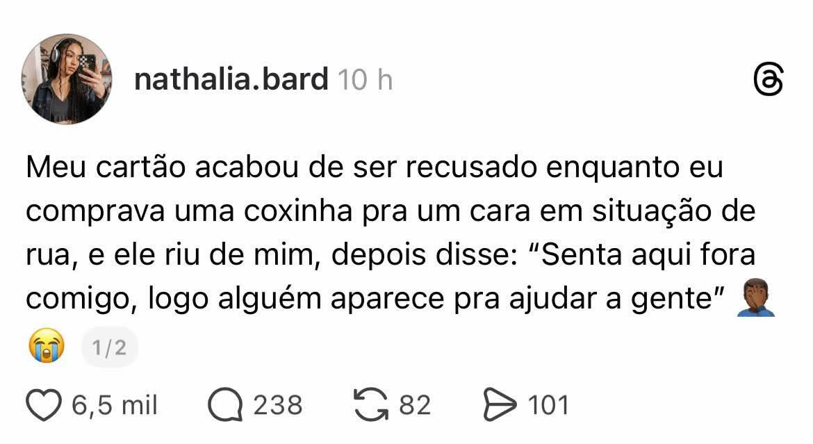 Quando até o cartão te coloca na mesma fila da esperança Quando até o cartão te coloca na mesma fila da esperança