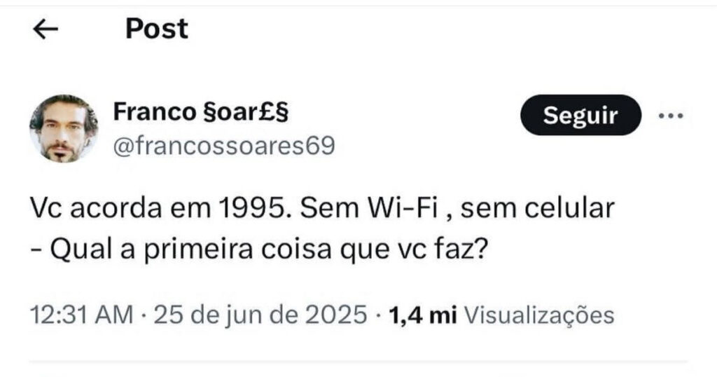 Voltar pra 1995: Sem internet, mas com chance no concurso