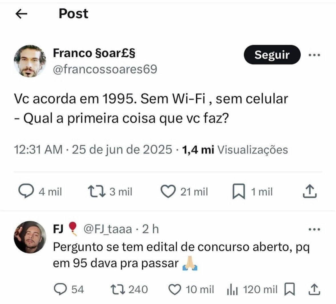 Voltar pra 1995: Sem internet, mas com chance no concurso Voltar pra 1995: Sem internet, mas com chance no concurso