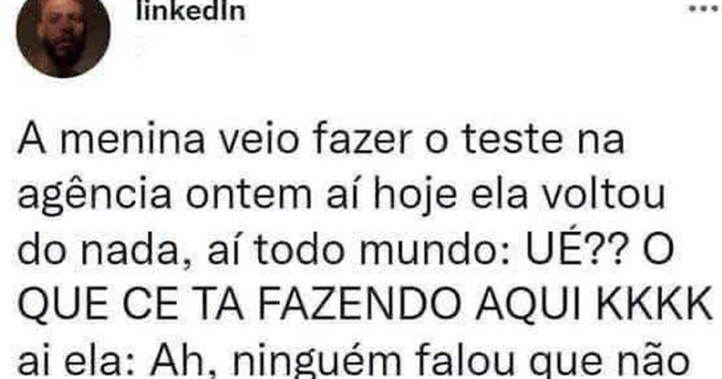 Candidata ignora processo seletivo, volta no dia seguinte e é contratada na base da audácia!