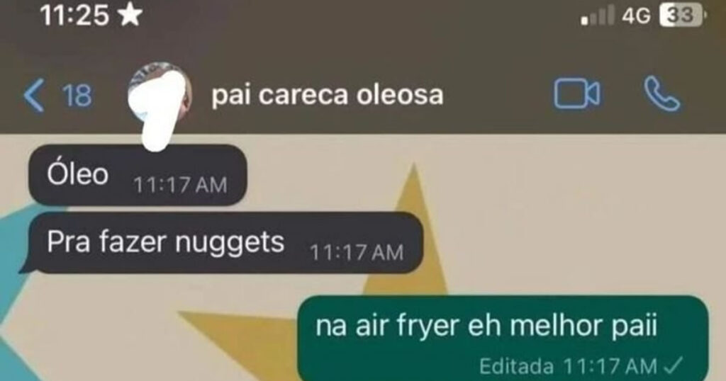 Pai raiz não acredita em air fryer - só confia no óleo e em Deus! Pai raiz não acredita em air fryer – só confia no óleo e em Deus!