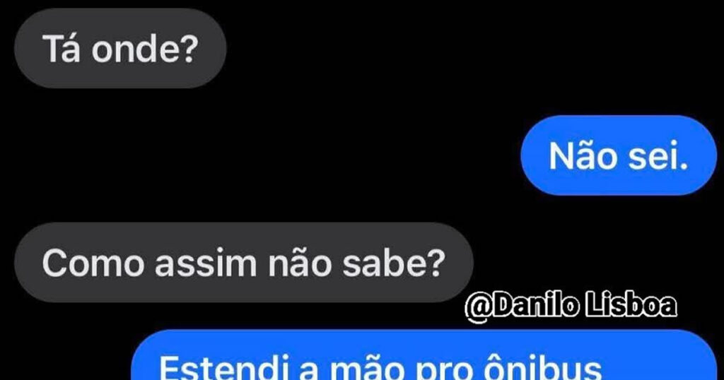 Peguei o ônibus errado, mas pelo menos não passei vergonha