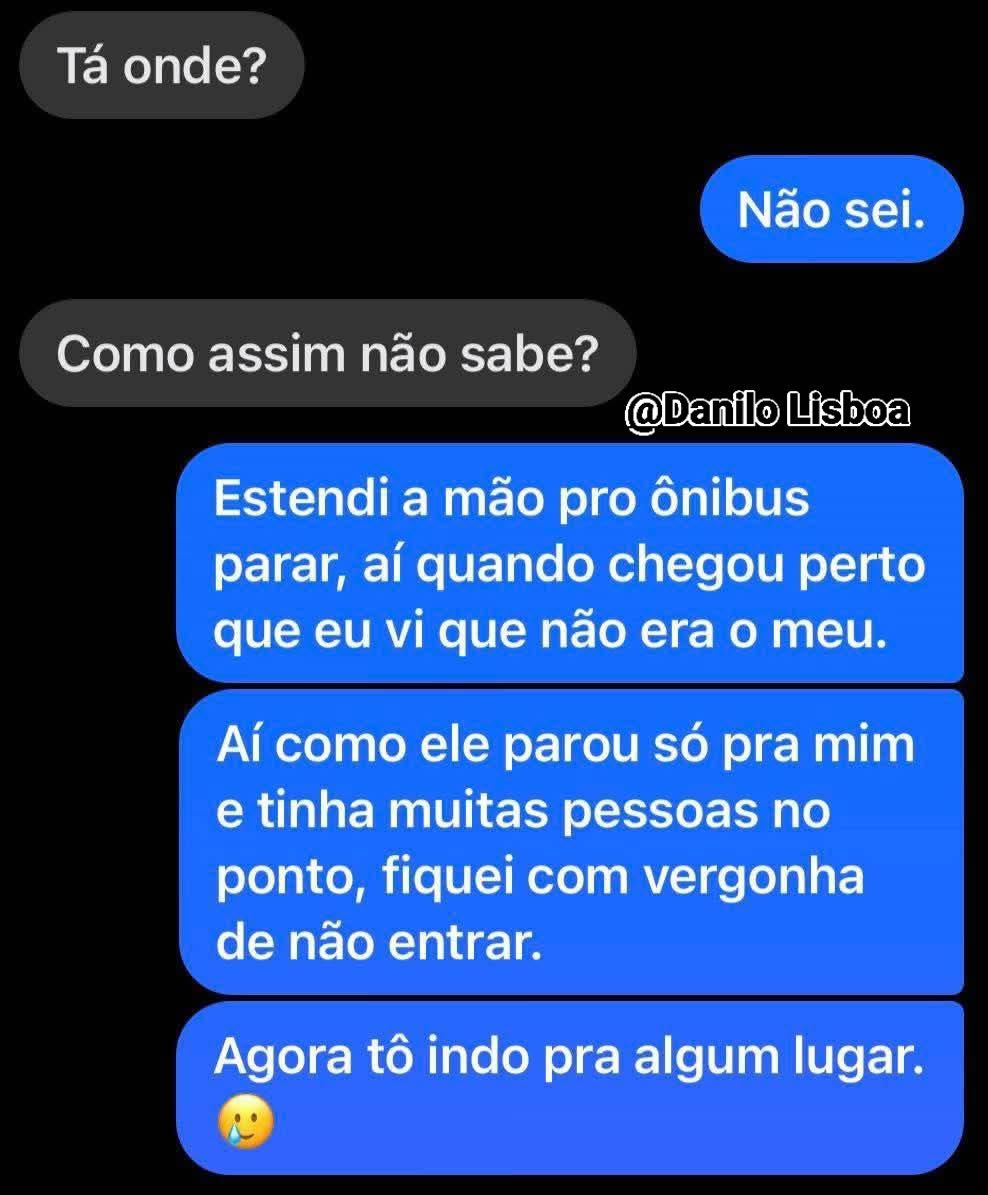 Peguei o ônibus errado, mas pelo menos não passei vergonha