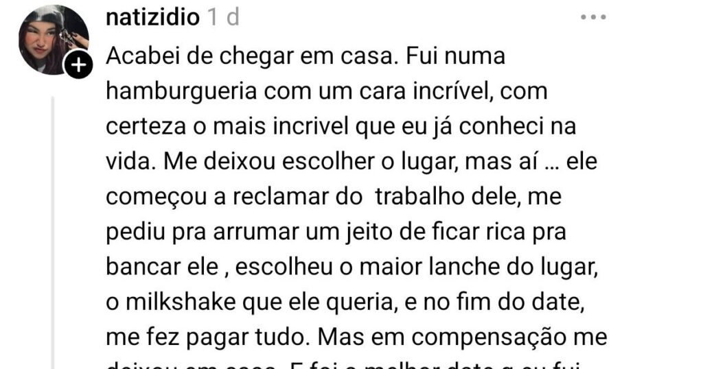 Quando o melhor date do ano é pago… e ainda chama de filha Quando o melhor date do ano é pago… e ainda chama de filha