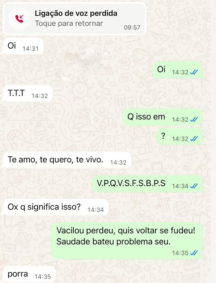 Vacilou, perdeu: a sigla oficial dos corações calejados