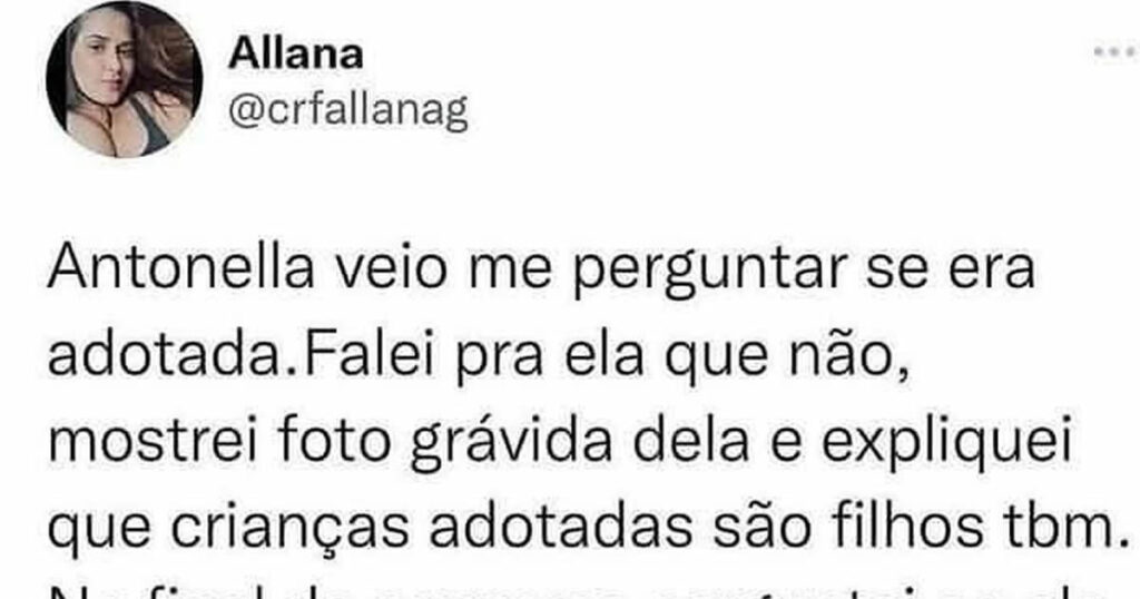 A criança que deu uma voadeira na autoestima da mãe