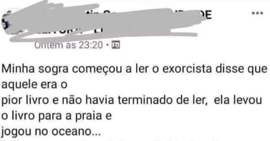 Quando o exorcista não assusta, mas o genro assusta DEMAIS Quando o exorcista não assusta, mas o genro assusta DEMAIS