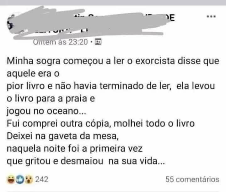 Quando o exorcista não assusta, mas o genro assusta DEMAIS