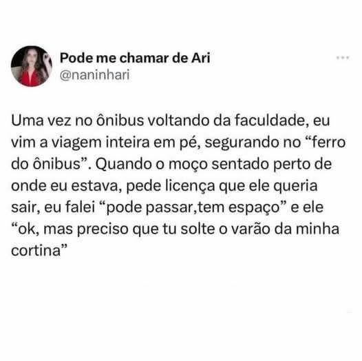 Segurando firme nos sonhos… e no varão da cortina alheia Segurando firme nos sonhos… e no varão da cortina alheia