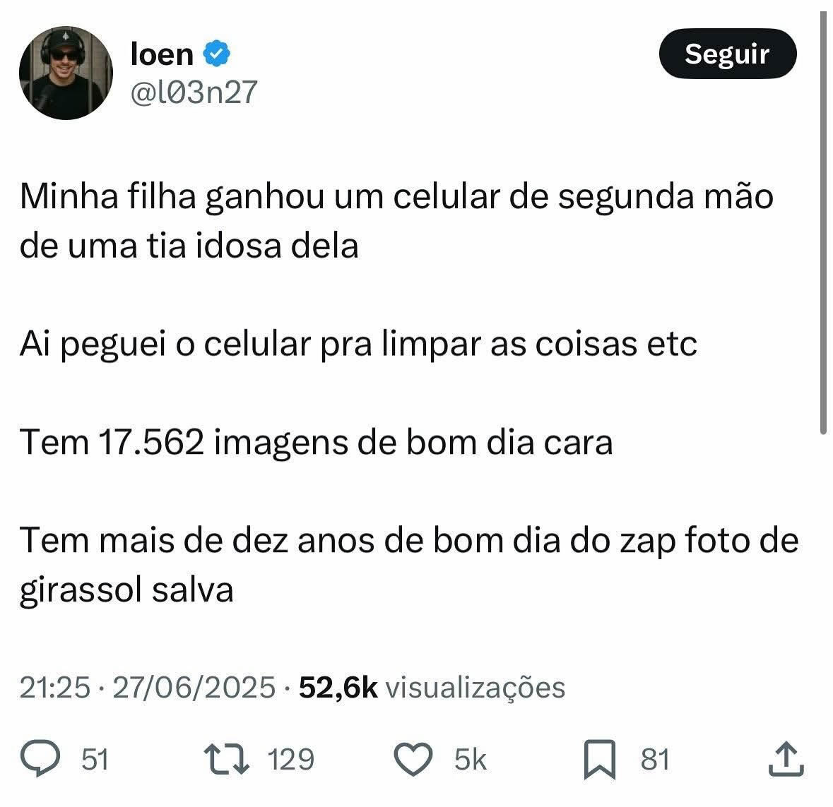 O celular que virou arquivo nacional do bom dia do zap
