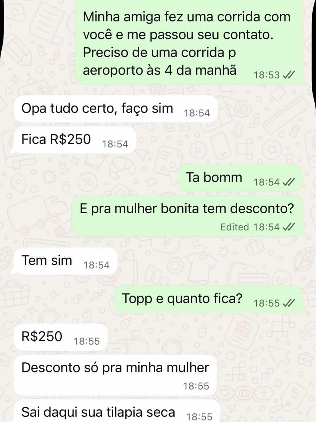 Quando a cantada tenta pegar carona mas o preço continua o mesmo Quando a cantada tenta pegar carona mas o preço continua o mesmo