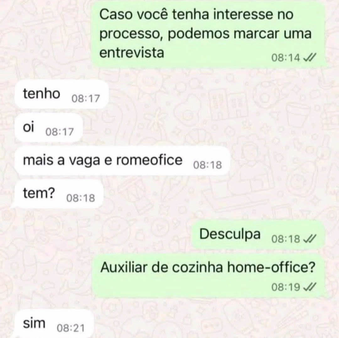 Quando até a cozinha tenta virar trabalho remoto Quando até a cozinha tenta virar trabalho remoto