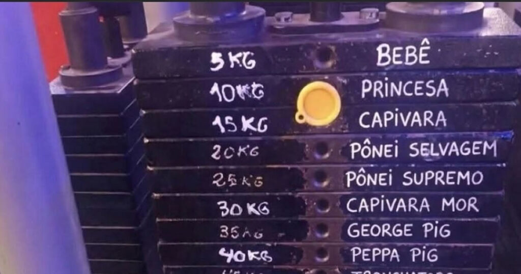 A escala de pesos que mede força, ego e superação emocional