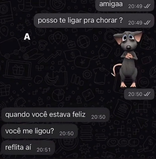Amizade com plano ilimitado só para momentos de crise