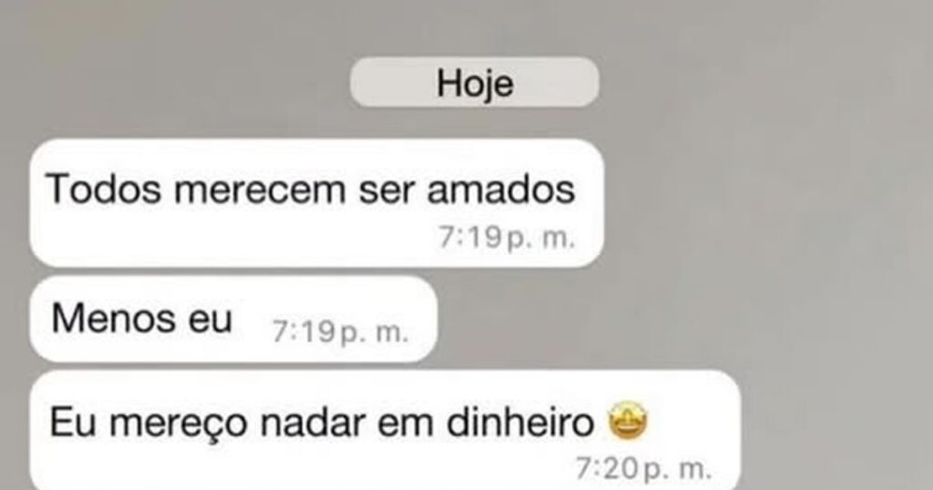 Quando o amor próprio depende do saldo bancário