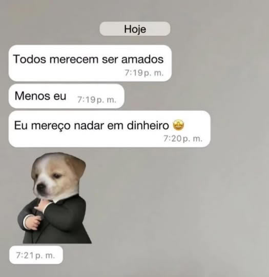 Quando o amor próprio depende do saldo bancário