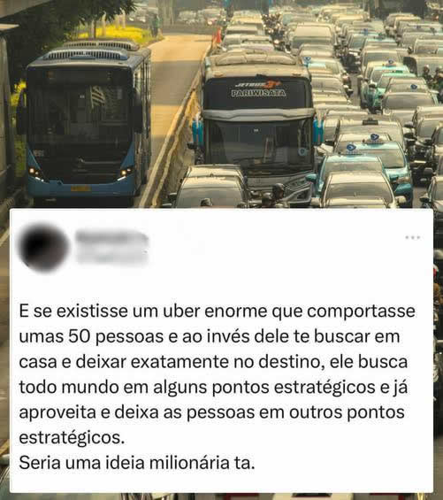 Quando o brasileiro descobre o ônibus e acha que criou o novo Uber