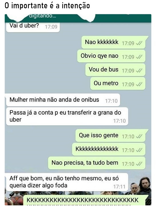 Quando o cavalheirismo é forte mas o Pix é fraco