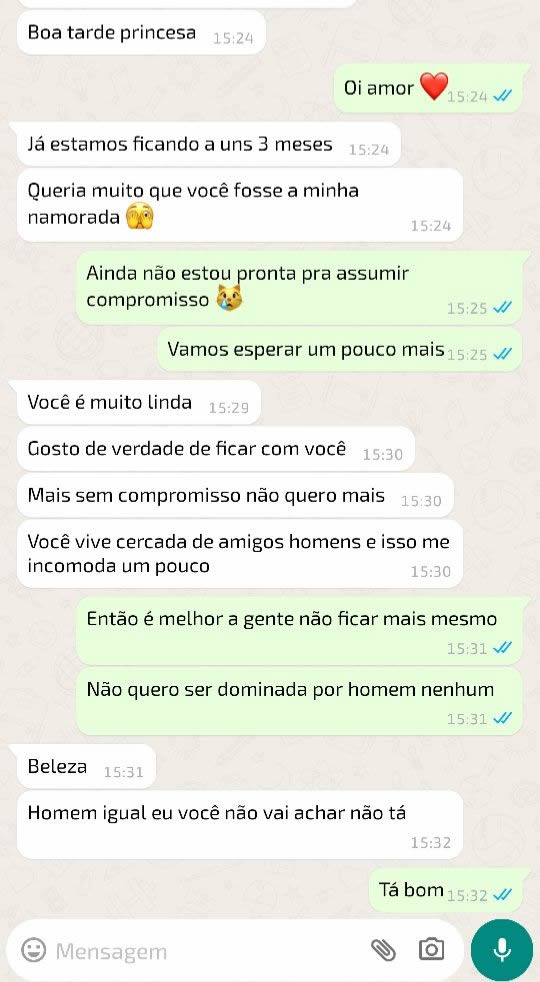 Romance em modo teste com ciúme definitivo