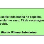 Selfie premium, mergulho grátis no vaso