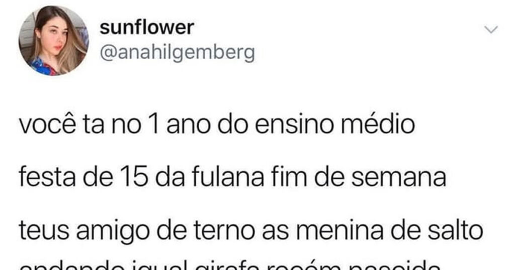 A época em que o maior problema da vida era sobreviver a uma festa de 15 anos